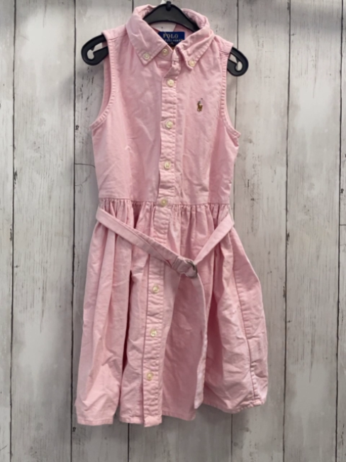 Ralph Lauren  Kleid  Gr. 110  rosa mit Gürtel 