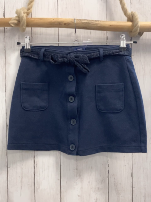 Okaidi Rock Gr. 152  blau mit Glitzergürtel 