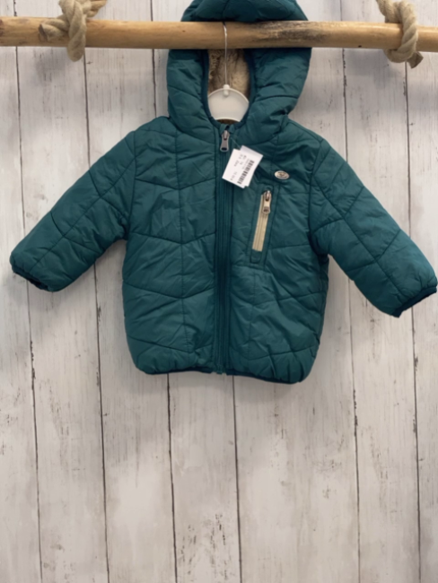 Zara  Winterjacke  Gr. 74  grün beige Teddyfutter 