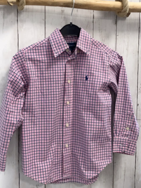 Ralph Lauren Hemd Gr. 110  pink blau weiß kariert