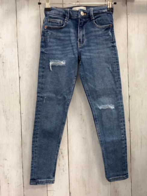 Zara  Hose  Gr. 122  blau Jeans Bund verstellbar 
