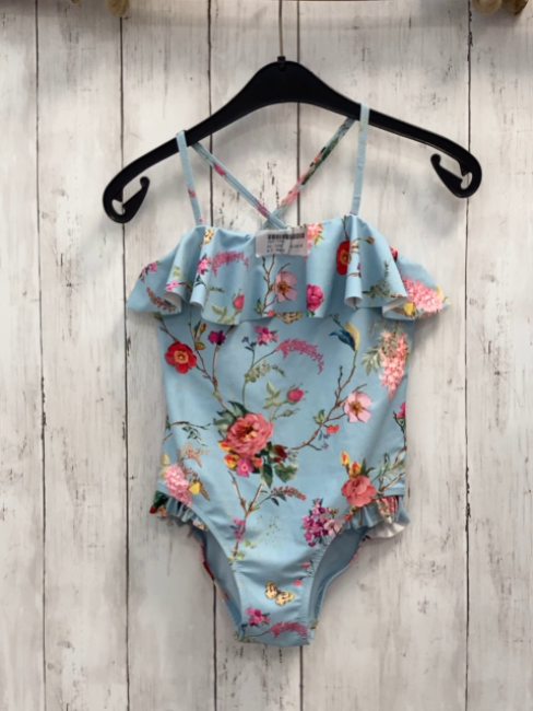 Next  Badeanzug  Gr. 128  hellblau Blumen 