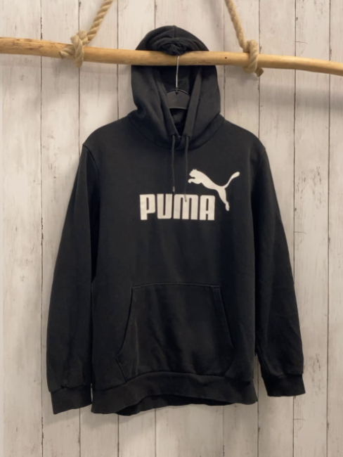 Puma  Pullover  Gr. 164/170  schwarz Kapuze weiße Schrift 