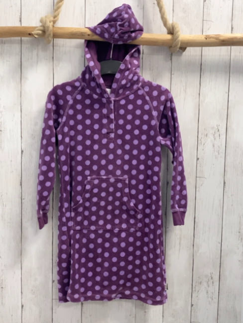 Jako-o  Kleid  Gr. 116  lila Nicky Kapuze flieder Punkte 