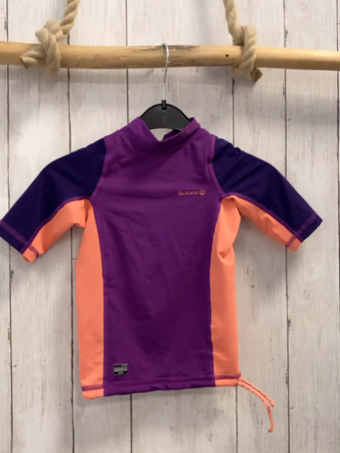 Decathlon  UV-Schutzshirt  Gr. 110  lila orange 