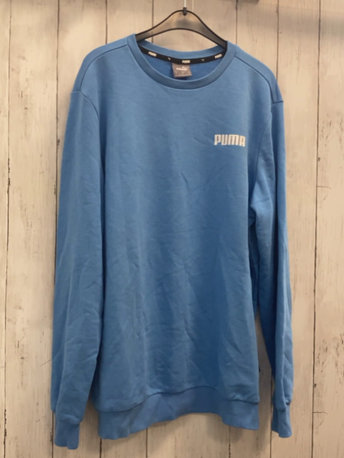 Puma  Pullover  Gr. M hellblau weiße Schrift 