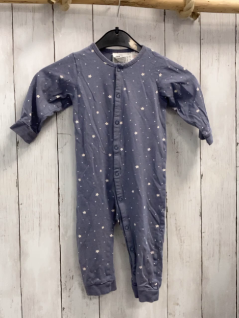 H&M  Schlafanzug  Gr. 74  grau weiße Sterne 
