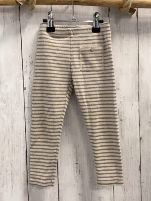 Zara  Leggings  Gr. 98  beige graue Streifen Rippen 