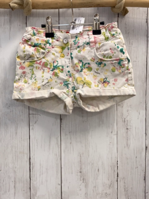 Pampolina  Shorts  Gr. 122  weiß bunte Blumen  Bund verstellbar 