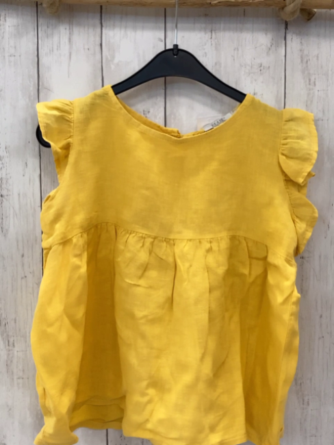 Eolie Sommerbluse Gr. 134  gelb Leinen