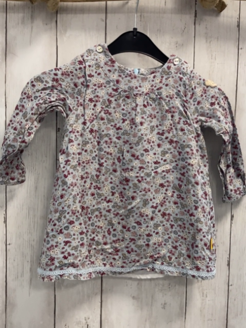 Steiff  Kleid  Gr. 80  hellblau Blumen 