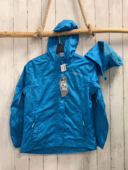 2tlg neu  Regenjacke + Täschchen Gr. 146/152  hellblau 