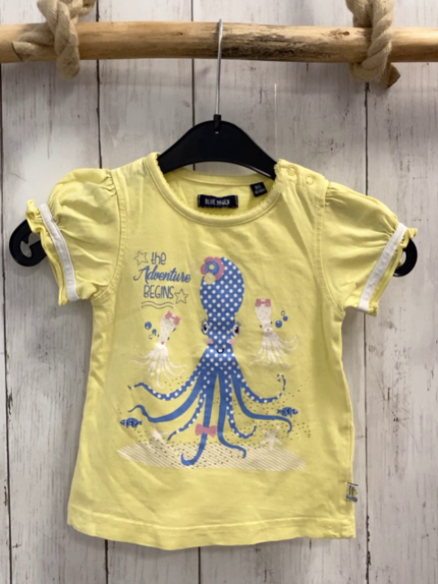 Blue Seven  T-Shirt  Gr. 80  gelbe Krake Schrift 