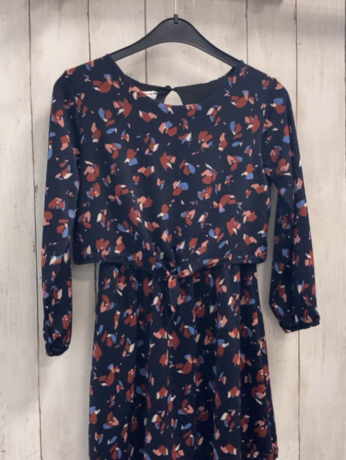 Naf Naf Kleid Gr. 128  blau rost rosa blau Muster