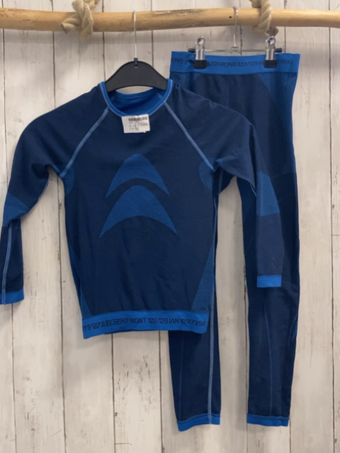2tlg Skiunterwäsche Gr. 122  blau hellblau