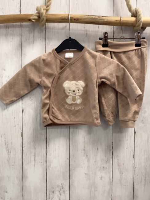 2tlg Orsolino  Pullover + Leggings  Gr. 68  hellbraun Nicky Rauten Bär 