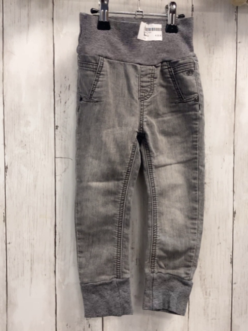   Hose  Gr. 92  grau Jeans + grau hellgrauer Streifenbund 