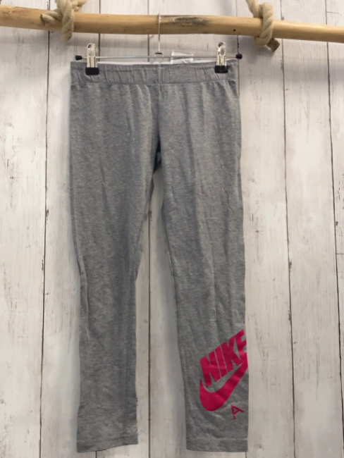Nike  Leggings  Gr. 140  grau pink Schrift 