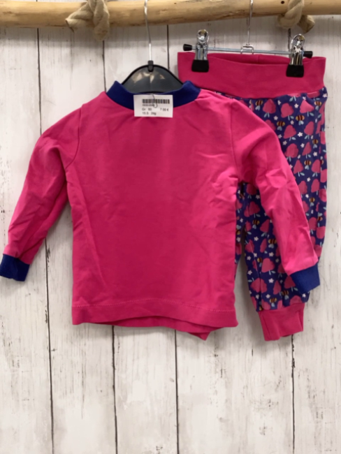 2tlg  Pullover + Leggings  Gr. 80  pink lila mit Früchten Biene 