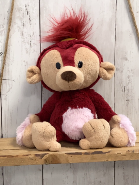 Nici  Plüschspielzeug  rot rosa Affe (Höhe ca. 30cm)