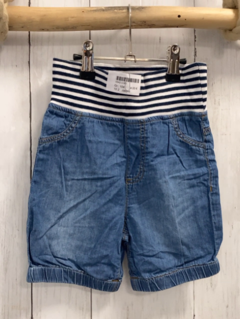 Jako-o  Shorts  Gr. 104  blau Jeans blau weißer Streifenbund 