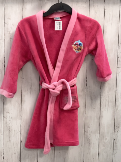   Bademante Gr. 116  pink rosa Bund Plüsch Shimmer Shine 