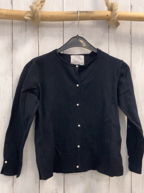 Zara  Strickjacke  Gr. 128  schwarz Perlen 