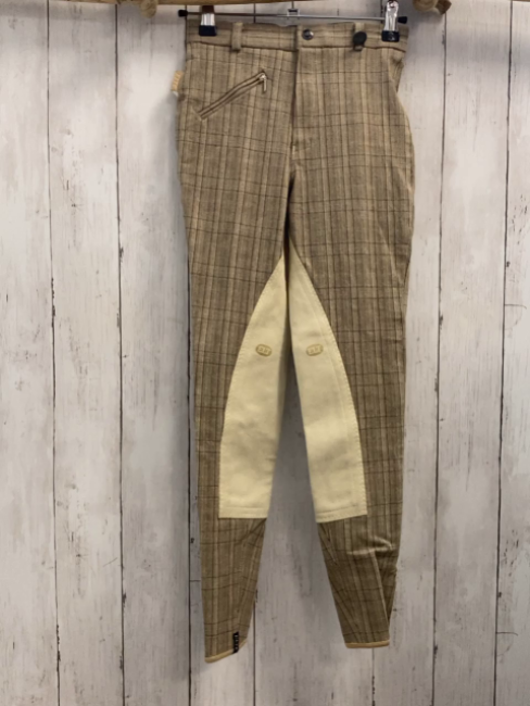 neu Elt  Reithose  Gr. 152  sand braun schwarz kariert + beige 