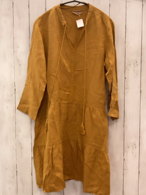 Cartoon  Kleid  Gr. 38  ocker 100 % Leinen 