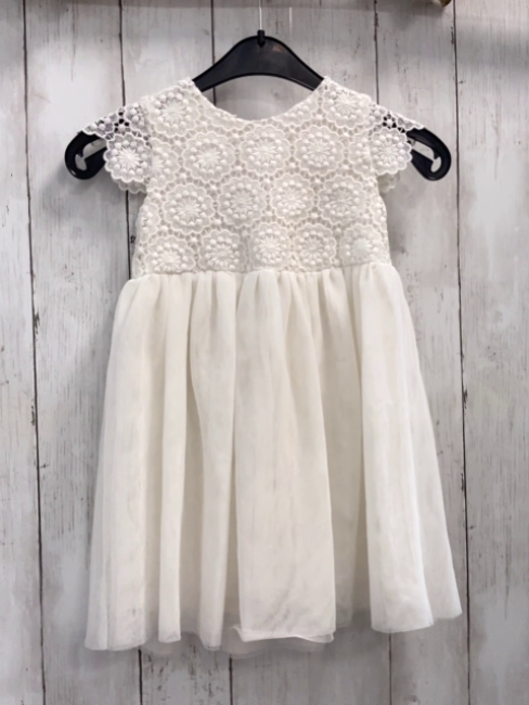 Castro  Kleid  Gr. 92  weiß Tüllrock Oberteil mit Sternenstickerei 