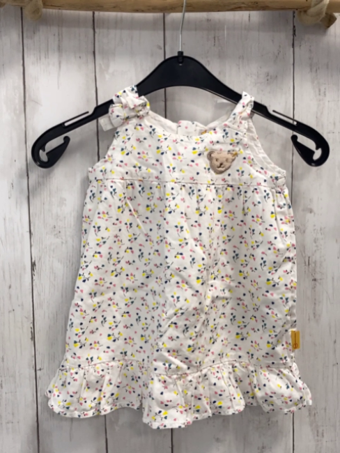 Steiff  Kleid  Gr. 80  weiß bunte Herzen 