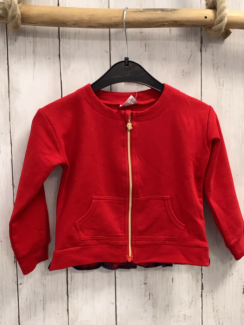  Sweatjacke  Gr. 80  rot golender Reißverschluss 