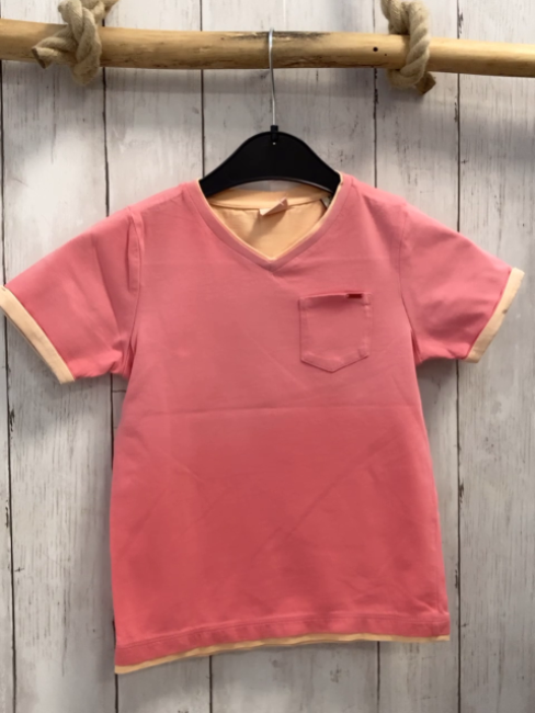 Scotch & Shrunk  T-Shirt  Gr. 104  rosa hellorange Bund 