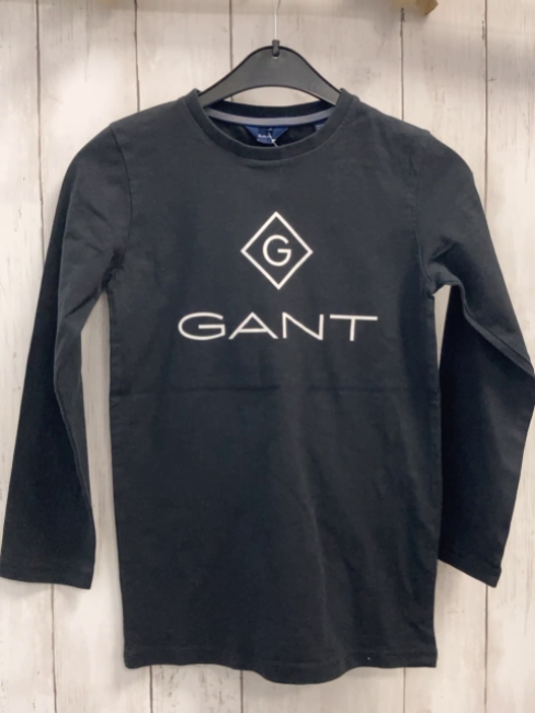 gant  Langarmshirt  Gr. 128  schwarz weiße Schrift 