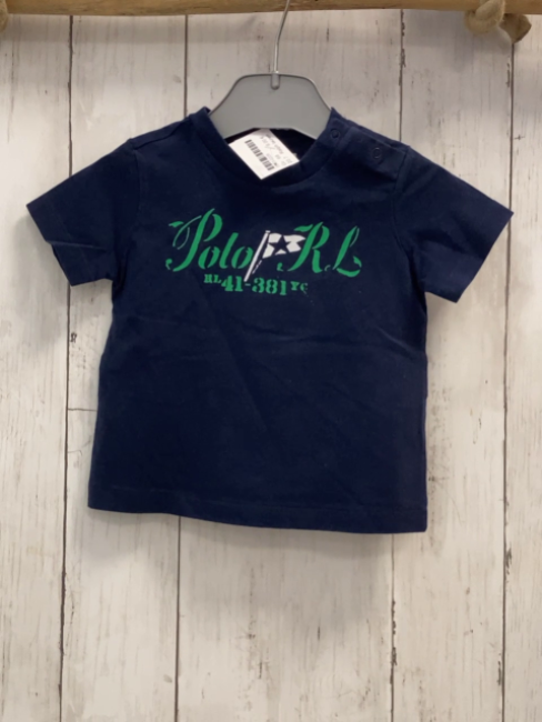 Ralph lauren  T-Shirt  Gr. 68  blau grün weiße Schrift 