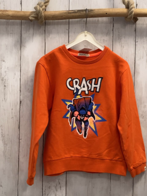 Bllybandit  Pullover  Gr. 122  orange Superheld Schrift 