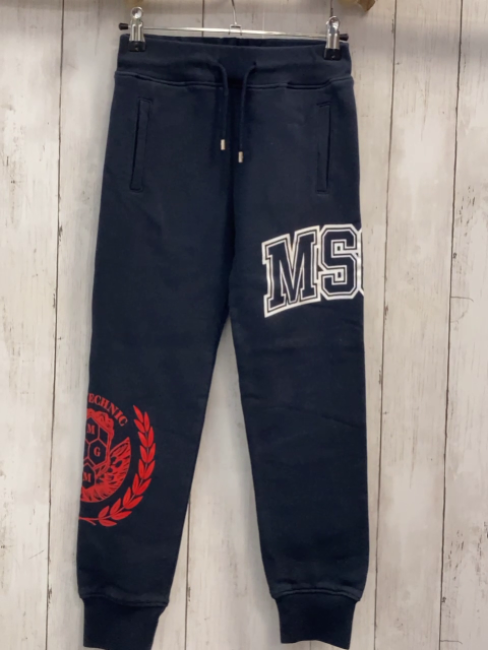 MSGM  Jogginghose  Gr. 128  blau weiße Schrift rotes Wappen 