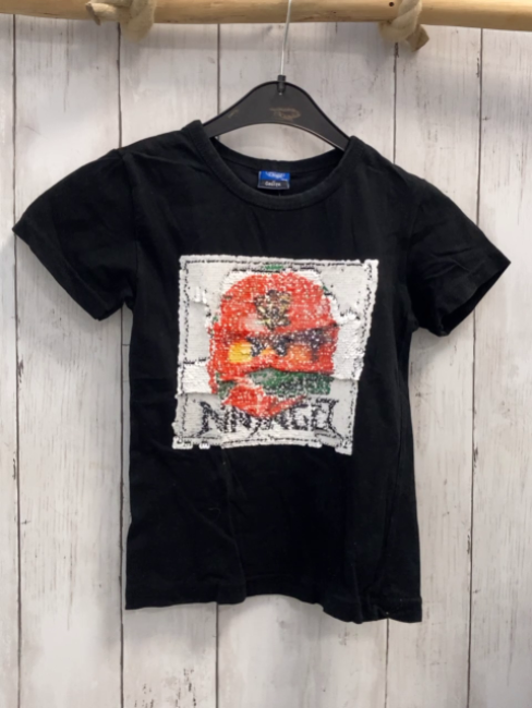  T-Shirt Gr. 104  schwarz Pailettenbild