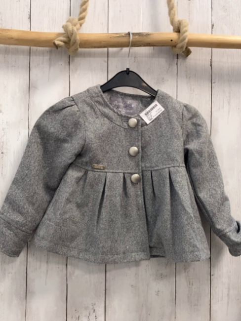 Piccola Monellina Mantel Gr. 92  grau Wolloptik