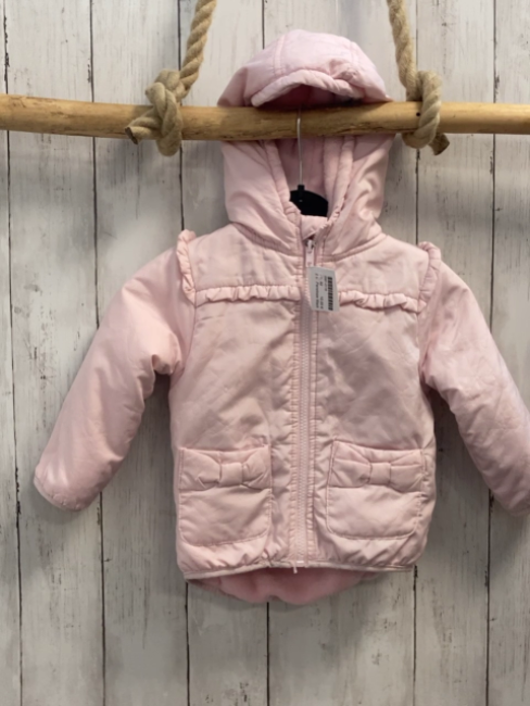 Penelope Mack  Jacke  Gr. 92  rosa Kapuze Rüschenan den Schultern Plüschftter 