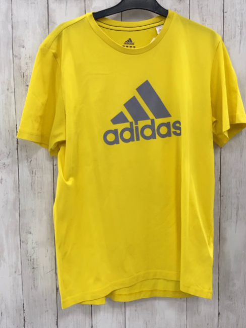 Adidas  T-Shirt M  gelb graue Schrift 