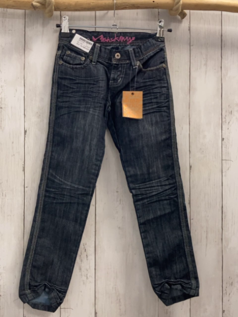 neu MishMish  Hose  Gr. 122  blau Jeans bunte Knöpfe 