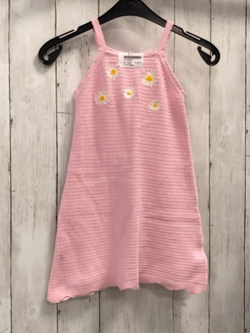 H&M  Kleid  Gr. 104  rosa Strick weiß gelbe Blumen 