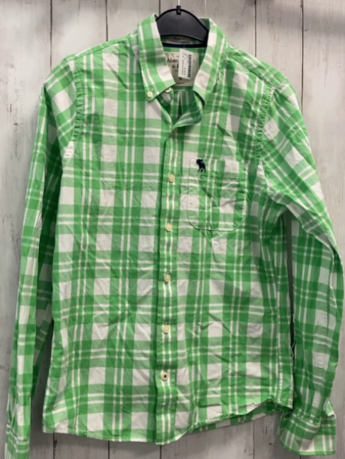 Abercrombie  Bluse Gr. S  hellgrün weiß kariert 