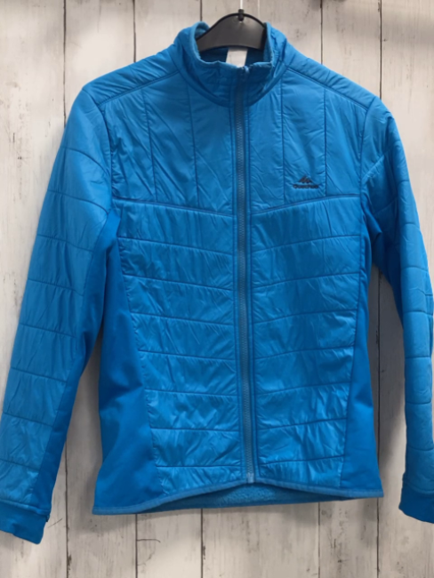Decathlon  Jacke  Gr. 158  hellblau mit Stepp- + Plüschteilen 