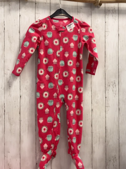 Carter´s  Schlafanzug  Gr. 98  rot Fleece Törtchen 