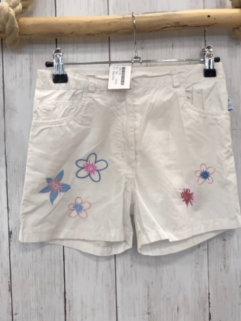 Kidz Only  Shorts  Gr. 134  weiß Blumen Bund verstellbar 