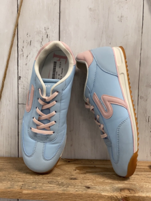 Replay  Schuhe  Gr. 36  hellblau rosa Label + Schnürsenkel 
