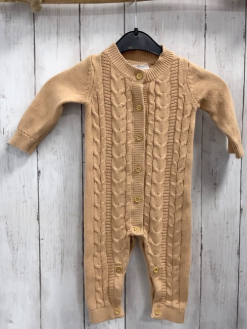   Overall Gr. 74  ocker Strick Zöpfe 