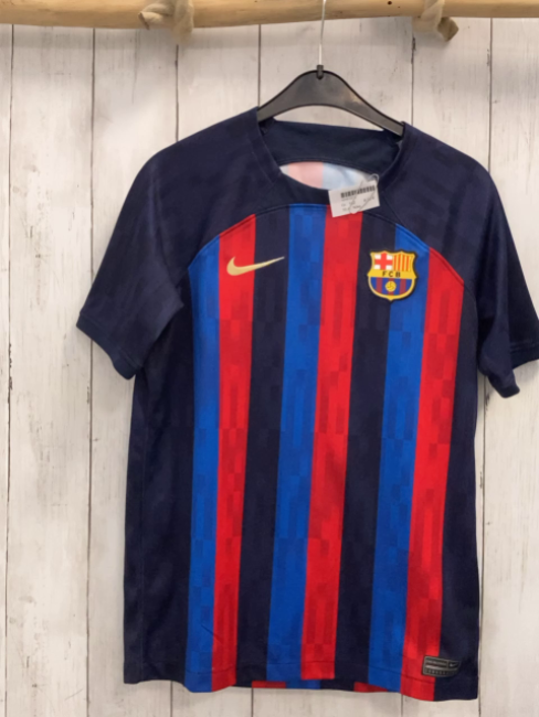 Nike  Sportshirt  Gr. 152  dunkelblau blau rote Streifen FCB